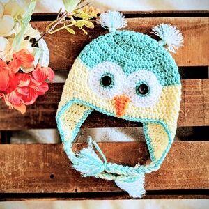 Crochet Owl Beanie Hat
